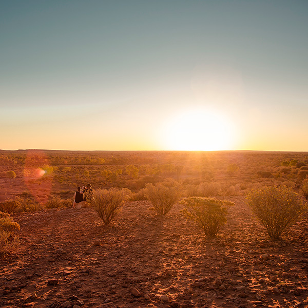 Sunrise view at Kings Creek Station. Credit: Tourism Australia/Nicholas Kavo